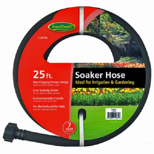 25' Foot Weeper Soaker Porous Rubber Garden Hose - Pack of (1)