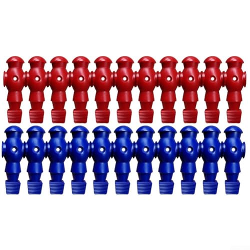 Mejora tu juego con un juego completo de 22 jugadores de fútbol de mesa de plástico resistente (rojo y azul)