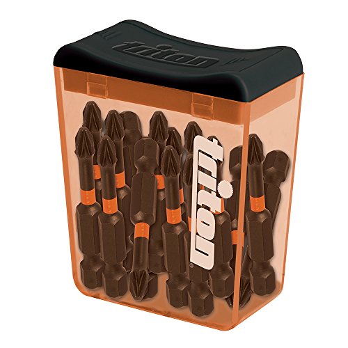 Triton TPTA51809018 Puntas Pozidriv para atornillador de impacto, 0 V, Negro, Set de 15 Piezas