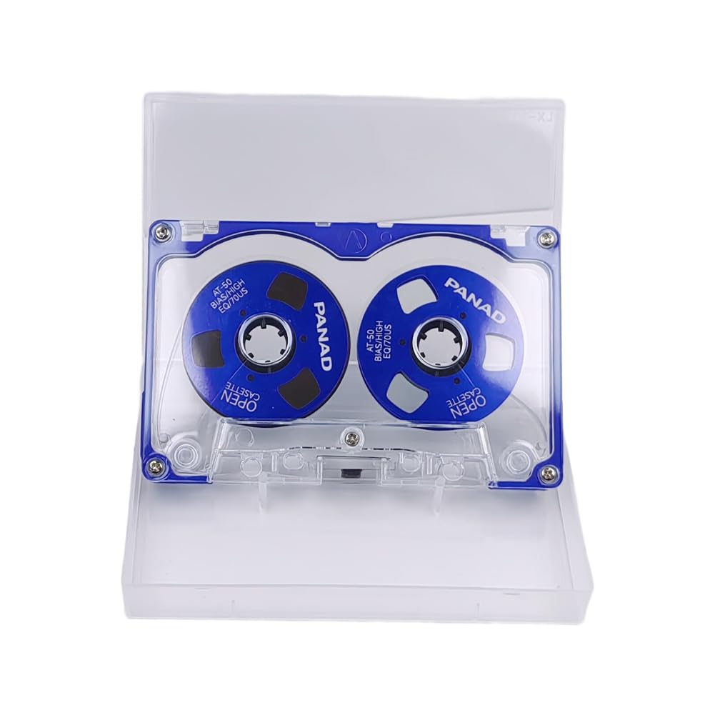 Ijsdnvjndx Blue Reel To Reel 55 Minutes Double-Sided Metal Blank Tape Disk Cassette Small Open Disk B