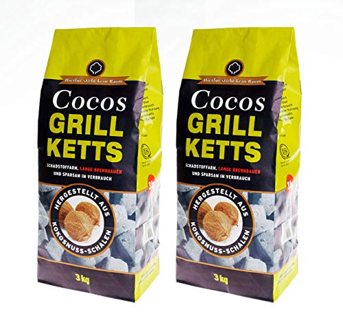 Holzkohlewerk Lüneburg 6kg Kokos Grillketts Premium...