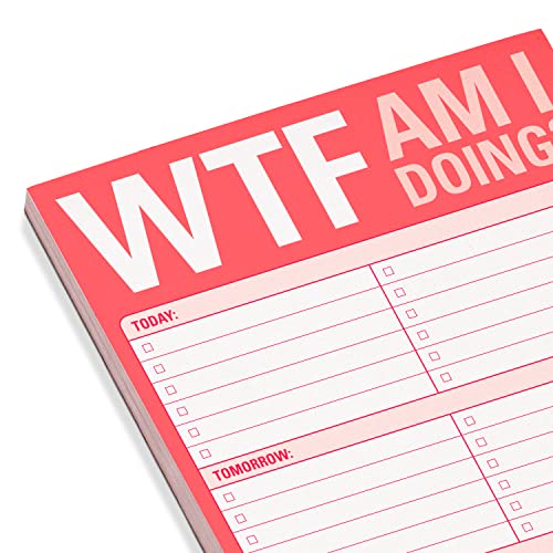 Knock Knock Wtf Am I Doing? Pad, To Do List Note Pad, 6 X 9-Inches #TOP2