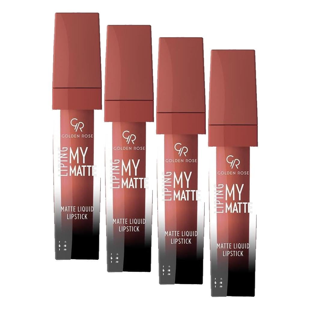 Golden Rose Liping My Matte Likit Ruj No: 16 - Suya Dayanıklı Ultra Mat Ruj (4 paketi)