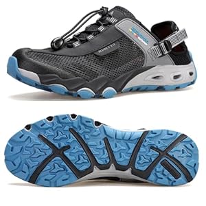 HUMTTO Men’s Amphibious Water Shoes – Hiking Sandals for Men Outdoor Water Sandal Closed Toe Non-Slip River Shoes Summer Quick Drying Aqua Shoe