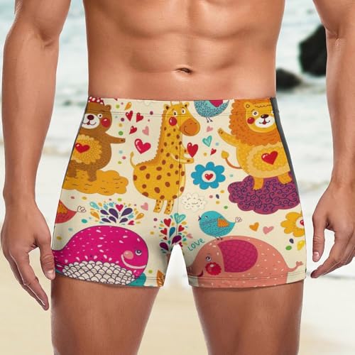 Swimming trunks de natation premium imprimés graphiques animaux - 5
