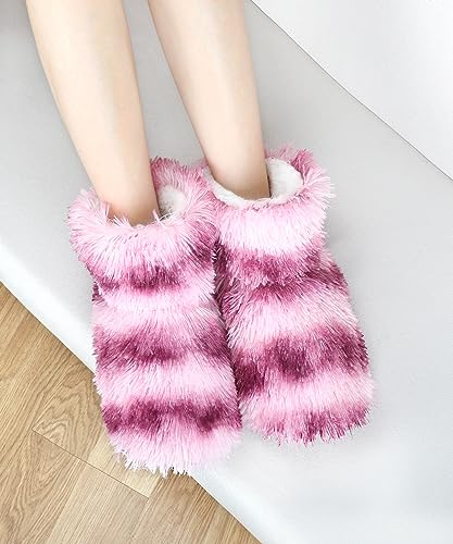 DICUIRD Womens Cozy&Warm Slipper Socks with Grippers-House Socks2