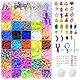 2700+ Loom Bänder Kit Jsdoin 30 Farben Loom Bands-Gummibänder mit Clips, Charms, Perlen und anderem Zubehör für DIY-Kits zur Herstellung von Freundschaftsbändern, Bastelsets, beste Halloween