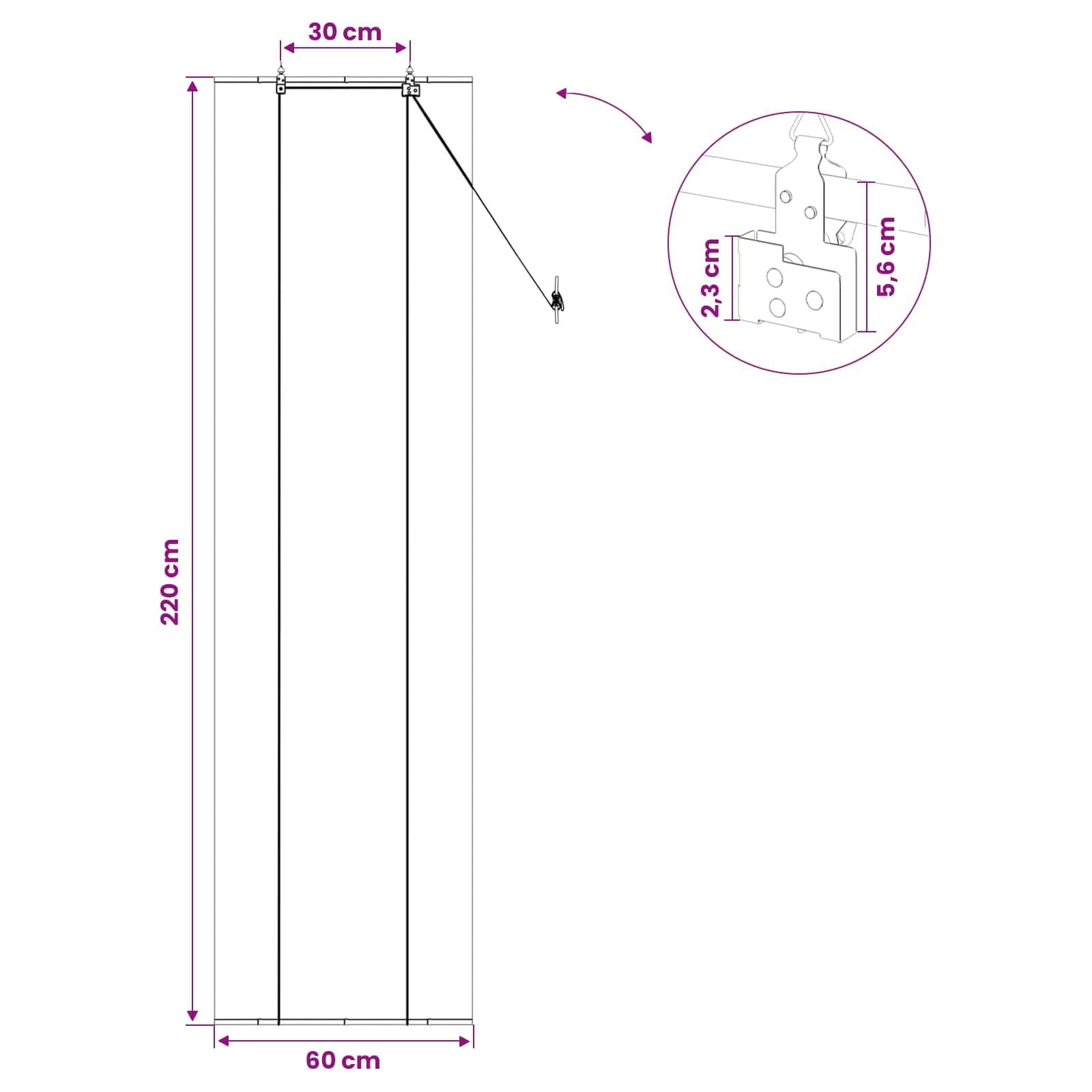 Store enrouleur en bambou marron 60 x 220 cm Protection solaire