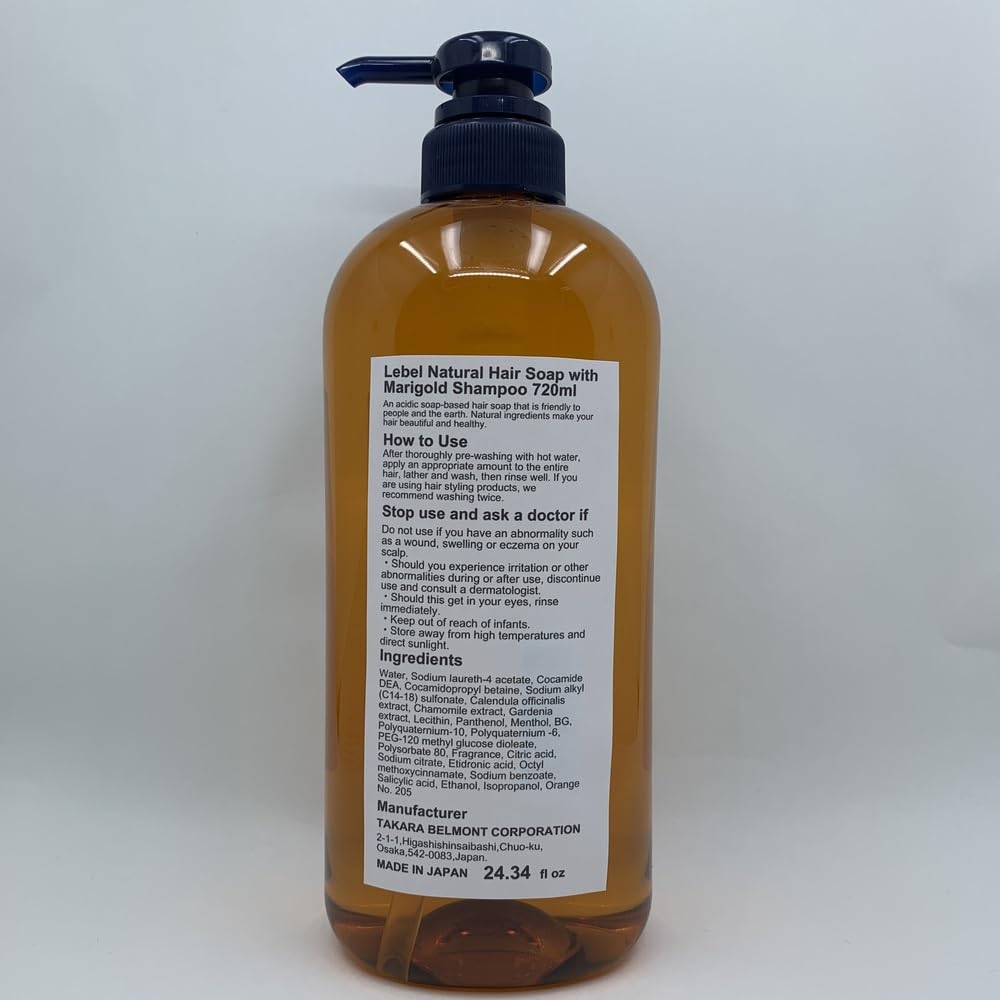 Lebel Natural Hair Soap With - Marigold - 720ml, 720 ml (Pack of 1) - Image 2