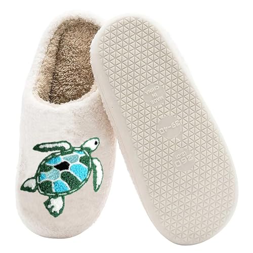 Image of Women's Men's Cute Frog Slippers Fuzzy Memory Foam Kawaii Cartoon Animal Slippers Winter Warm Fluffy Shoes