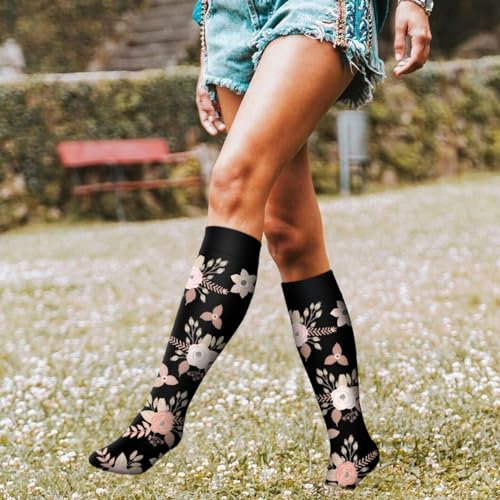 Compression Socks for Women & Men 6 Pairs - Best Support for Nurses,Running,Hiking,Recovery & Flight Socks, Small-Medium, Assort023