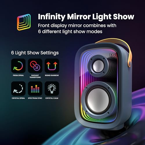 Image of Speck Speaker Gemtones Infinity Speaker Max - Dark Grey /Chrome /Tan