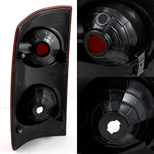 AKKON - For Dodge Ram Truck Dark Red Tail Lights Brake Lamps Driver Left + Passenger Right Pair Replacement Set