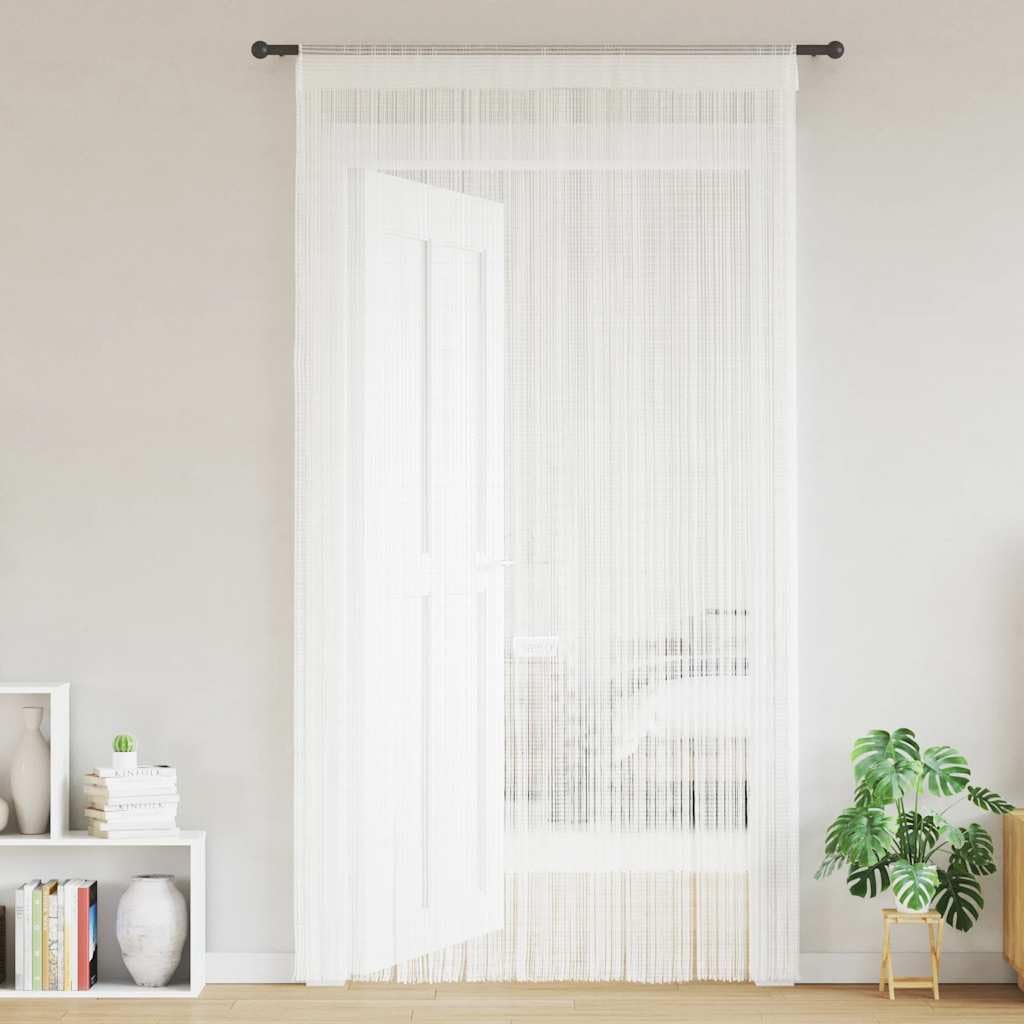 Generico 2 Pz Tende a Fili 100x250 cm Bianche,Trattamenti per finestre,Tende e tendaggi-132398