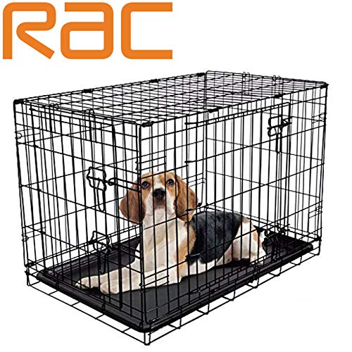 Large Indoor Pet Playpen and Enclosure with Oxford Mat and 2 Doors