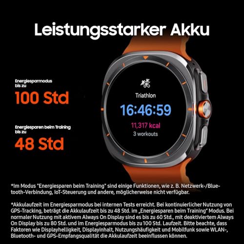 Samsung Galaxy Watch Ultra (2025) Smartwatch mit Galaxy AI, Fitness-Uhr, Marine Band, Titan-Gehäuse, Schnellbutton, Dual-GPS, 64 GB Speicher, 47 mm, LTE, Titanium Silver, 3 Jahre Herstellergarantie 6