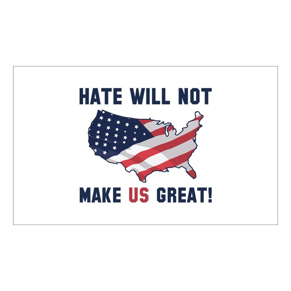 CNW Studio Hate Will Not Make Us Great Decal Vinyl Bumper Sticker 5"