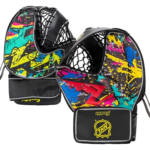 Franklin Sports NHL Kids Street Hockey Goalie Pads Set - Youth Street Hockey Goalie Gear - Junior Blocker, Glove + Pads - Comp100 Adjustable Kids Street Hockey Equipment - Youth Small/Medium by Franklin Sports - Image 8