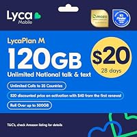 Lyca Mobile Australia Prepaid SIM Card – Unlimited Plan M | $40 Plan for $20 Promo | 120GB Data | No Contract