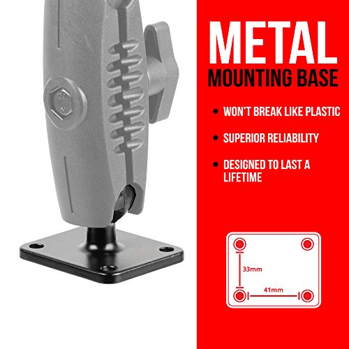 Tackform Heavy Duty Drill Base Tablet Mount [Enterprise Series] - 3.75" Ipad Holder For Wall Or Truck. Eld Mount | Compatible With Ipad Mini, Ipad Pro 12.9, Galaxy S, Surface Pro & Switch #TOP2