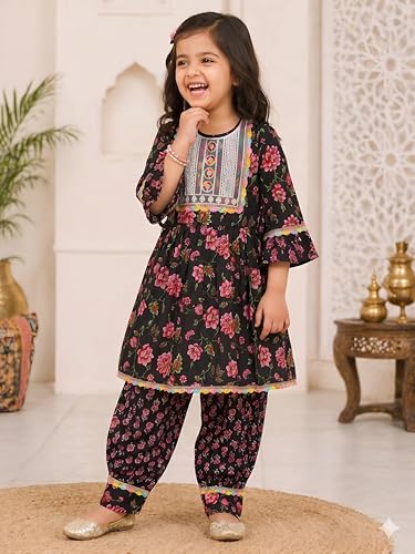 Image of Arshia Fashions Girls Ethnic Wear Kurti and Dhoti Pant Set