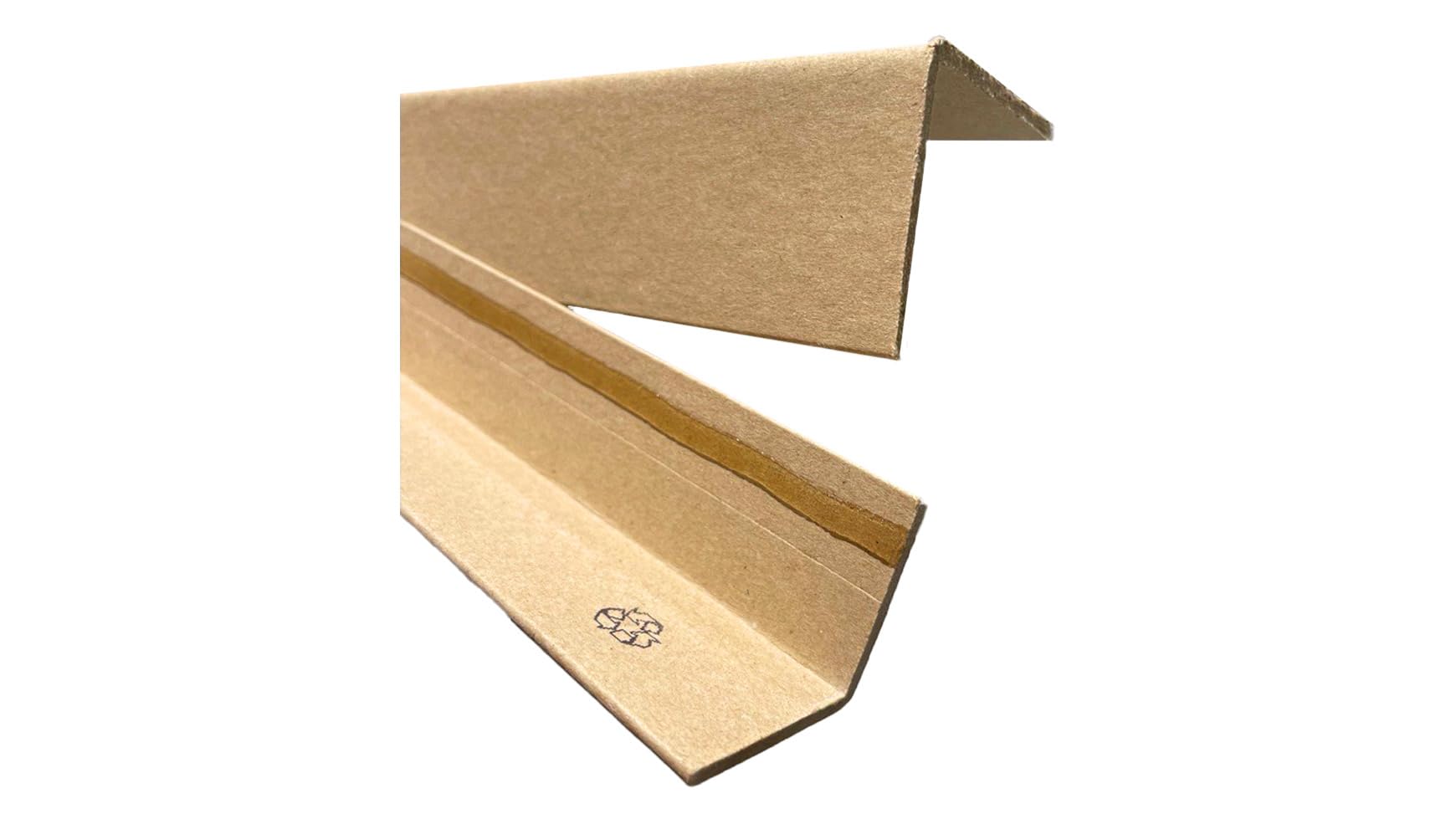 100x Kantenschutzleisten Länge: 800 mm Kantenschutzwinkel aus Pappe selbstklebend Schenkelbreite: 50 x 50 mm Selbstklebung Braun