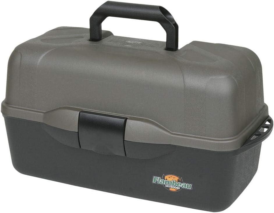 Flambeau Tackle XL 3-Tray Tackle Box, Black/Dark Gray, (2137B)
