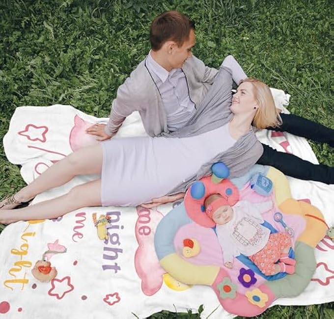 Punofell Baptism Gifts for Girl/Boys, First Communion Gifts for Girls, Baby Dedication Favors, Baptism Decorations Soft Blanket 40 x 50, Christening Presents for Christian Baby