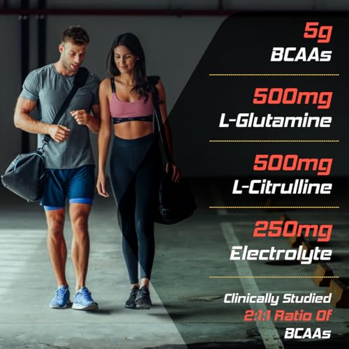 Image of NATURYZ Instantized BCAA 5000 PRO |5G Vegan BCAAs | Glutamine | Citrulline | Electrolytes | 0 Added Sugar | Powerful Intra Workout Amino for Lean Muscle Growth, Strength, Quick Re-Hydration & Instant Energy - 300g(Mango Orange Mix)