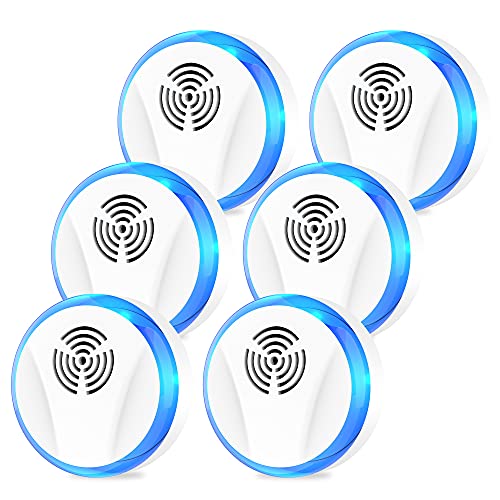 DYNGWU Ultrasonic Pest Repeller 6 Pack, Electronic Plug in Indoor Pest Repellent, Ultrasonic Pest Repellent,Indoor Pest Control for Home,Kitchen, Office, Garage, Hotel