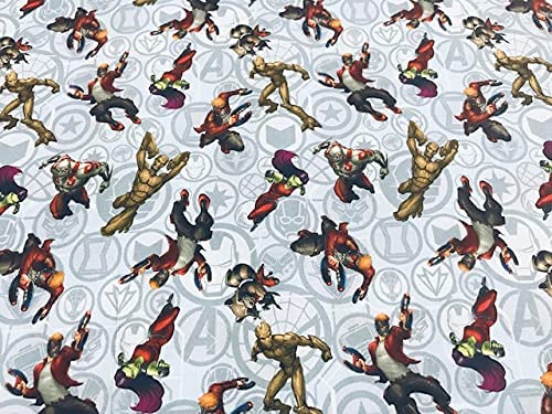Disney Fabrics, Marvel Fabrics, SUPERHEROES Fabrics, Cotton Fabrics, Kids Fabrics, Fabrics by the Metre, 1m x 140cm, TEXTIL PERTEX