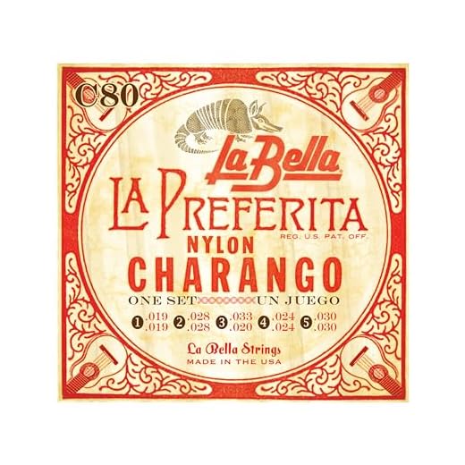 La Bella - Juego de cuerdas de nailon para charango, 10 unidades