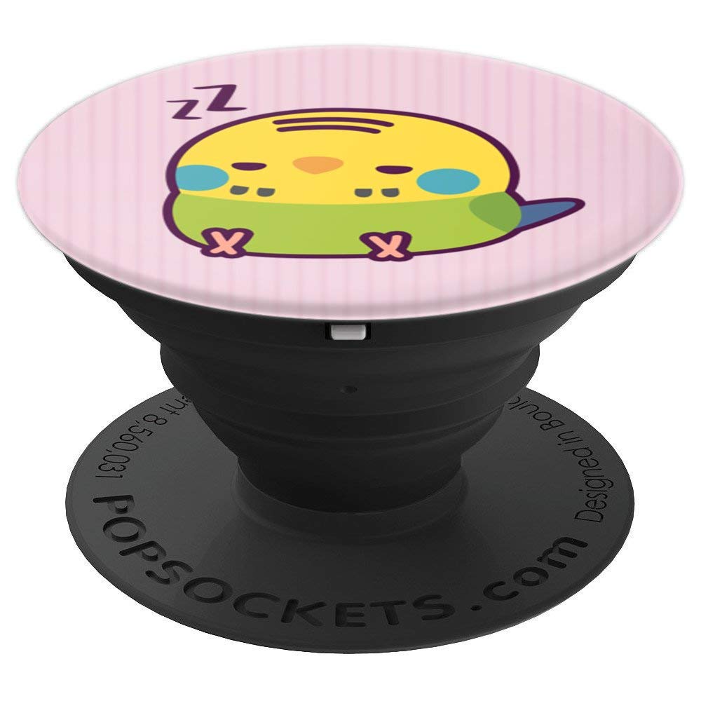 Sleepy Budgie Green PopSockets PopGrip: Swappable Grip for Phones & Tablets