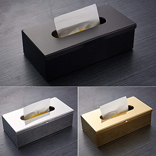 Portarrollos Papel Higiénico Montado en la pared sostenedor de papel higiénico de papel Estante de tejido impermeable Box Negro Sala de Estar caja de la servilleta soporte de baño retro estante del me