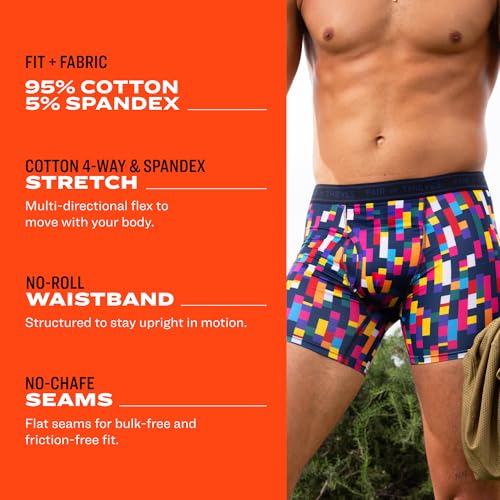 Pair of Thieves EDK Performance Boxer Briefs for Men, 3-Pack Ultra Soft, Breathable, 4-Way Stretch & No-Chafe Seams3