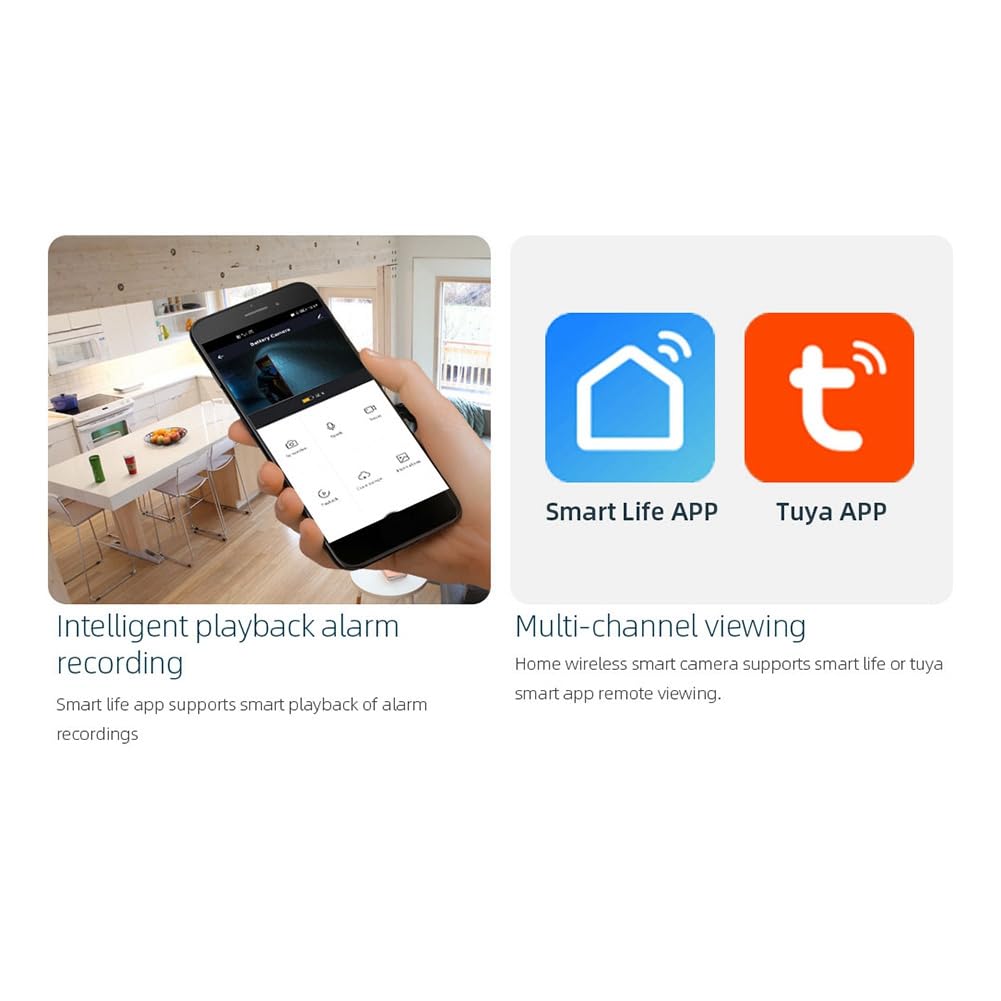 Smart Tuya 1080P WiFi Sonnette de porte Judas Caméra Plastique 4,3 pouces PIR FHD Infrarouge pour Alexa Google