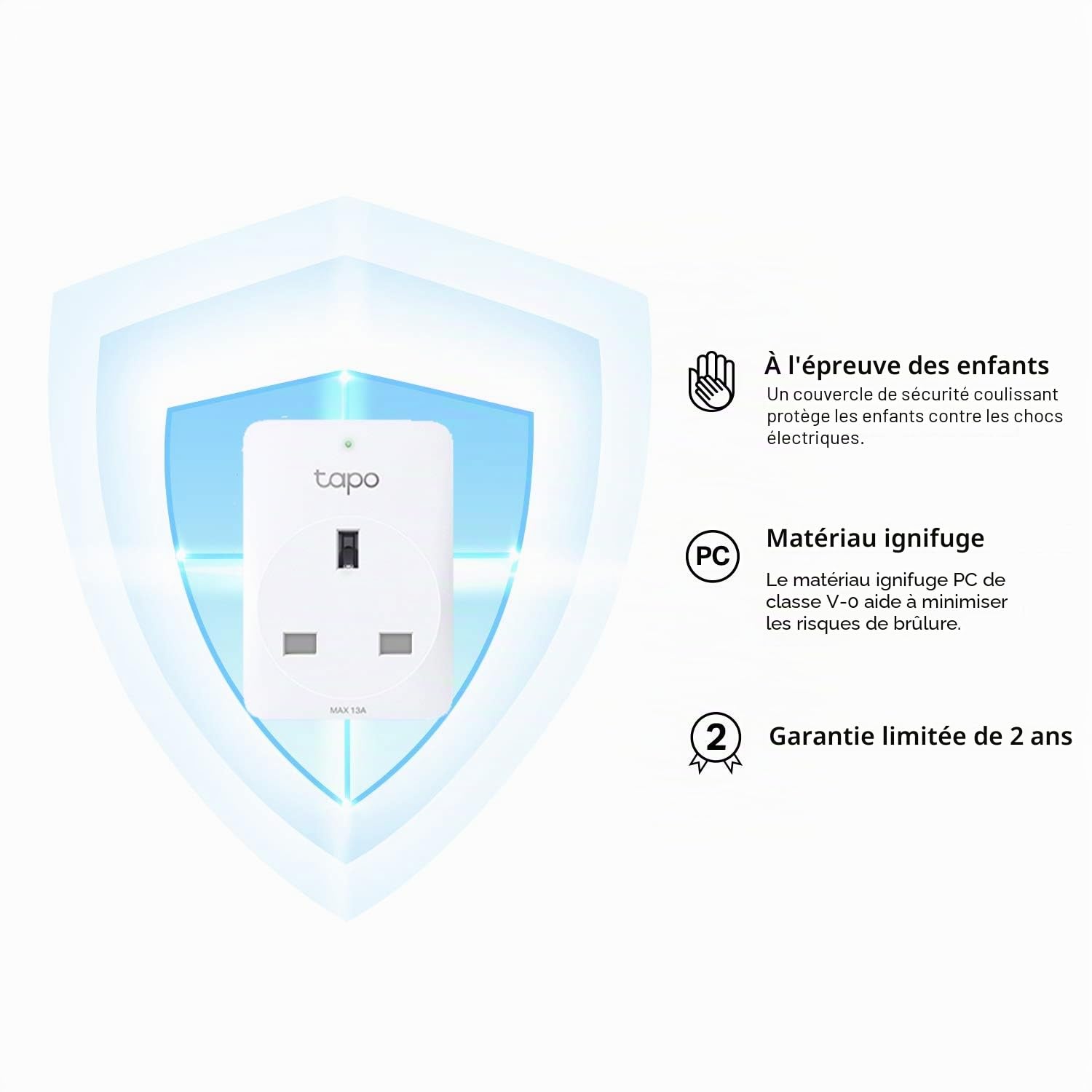 TP-Link – Lot de 4 prises Wi-Fi intelligentes Tapo P100, fonctionnent avec Amazon Alexa (Echo et Echo Dot), Google Home, interrupteur à distance avec minuterie, partage d'appareils, aucun hub requis