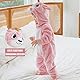 YloveM Unisex Baby Romper Kleinkinder Strampler Overall Cartoon Tier Herbst Winter Warm Reißverschluss Kapuzen Spielanzug Strampelanzug (0-6 Monate, A- Rosa Känguru)