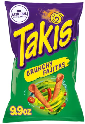 Takis Crunchy Fajitas Rolled Tortilla Chips, 9.9oz Bag | Mildly Spicy Flavor, Fajita Seasoning Flavor, Corn Snack Chips, Individual Bags, Sharing Size - image 1