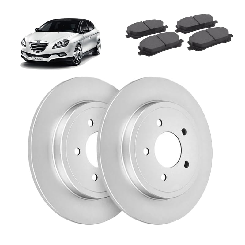 Kit dischi 251mm e pastiglie freno posteriori compatibile con Lancia Delta III 2008-2014