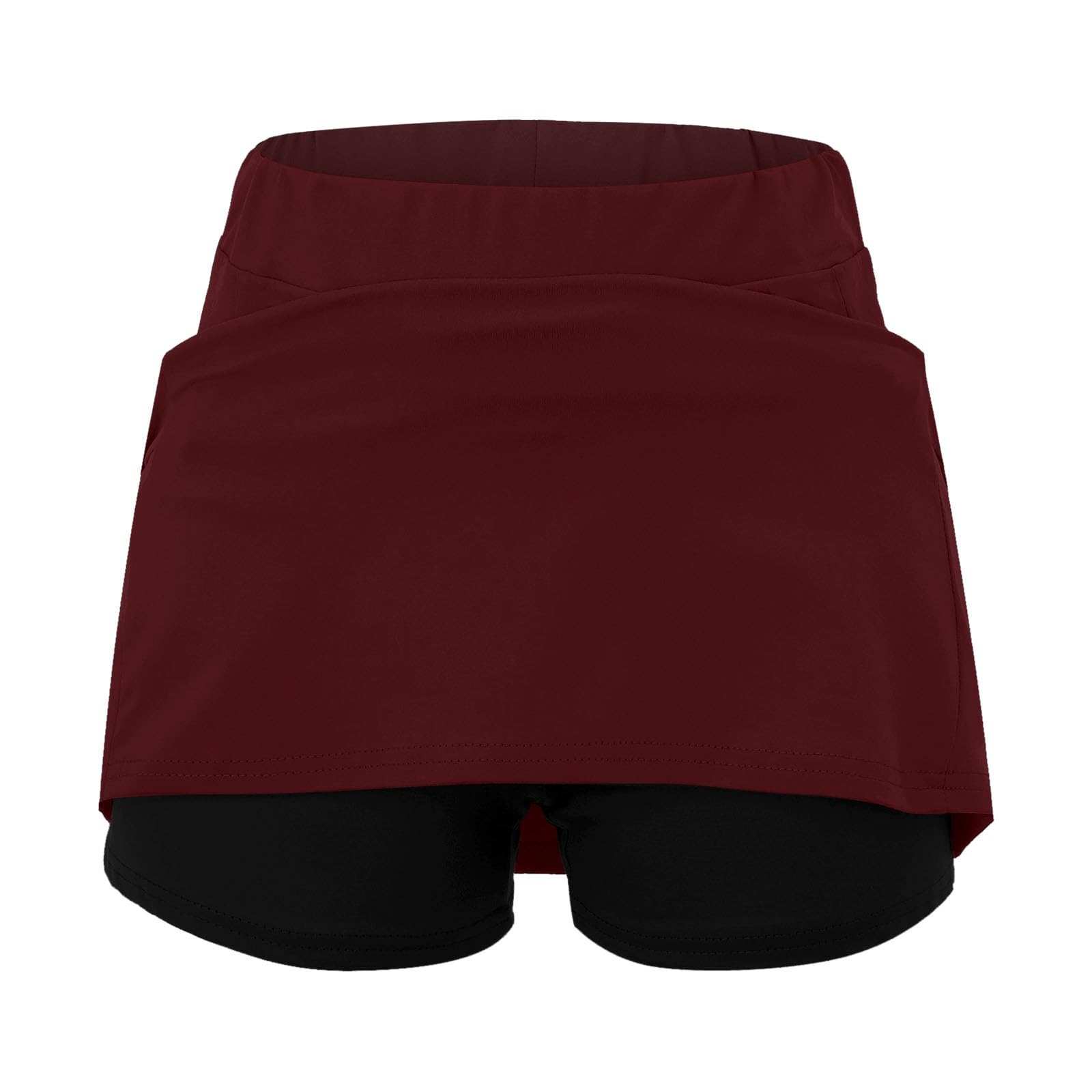 Jupe Short Femme Taille Haute 2 en 1 Jupe de Tennis Décontracté Sport Haute Pantskirts pour Yoga Gym Dance Running Ventre Plat Jupette Pantacourt Femme éTé Short Grande Taille S-5XL