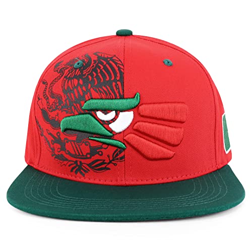 Image of Hecho En Mexico Eagle 3D Embroidered Flat Bill Snapback Cap