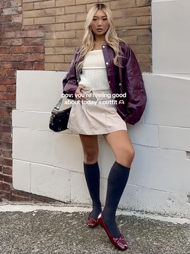 CIDER Bow Decor Square Toe Ballet Mary Jane Flats: Wine, 412