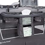 Baby Trend Nursery Center Travel Crib with Removable Rock-A-Bye Bassinet, Changing Table, Organizer, and Electronic Music Center and Nightlight, Robin - Image 5