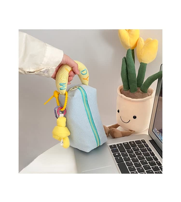 Miniatura 6 de Kawaii - Bolsa de cosméticos linda bolsa de maquillaje para mujer, bolsa de maquillaje de viaje, bolsa organizadora de maquillaje (azul)