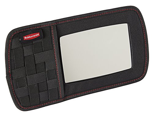 Rubbermaid Automotive Sun Visor Car Accessory: All Purpose Storage Organizer with Vanity Mirror and Elastic Grid