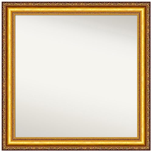Amanti Art Gold Wall & Bathroom Mirror for Over Sink, 24x24 Small Mirror