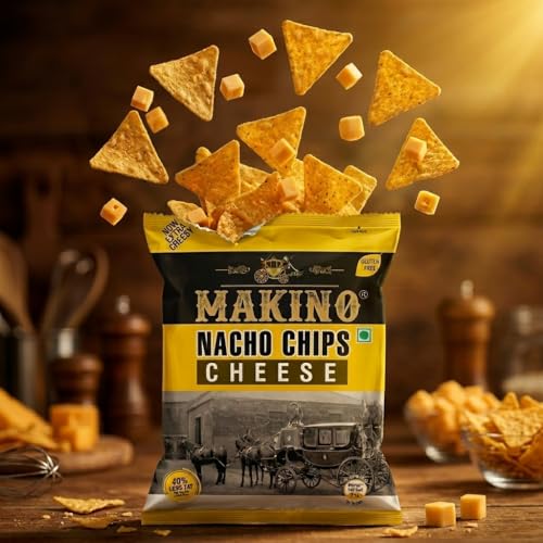 Image of Makino Nachos Chips Combo Pack (150g x 3) | Jalapeno, Cheese & Sweet Chilli Flavors | Crunchy Corn Nachos for Dip & Party Snack