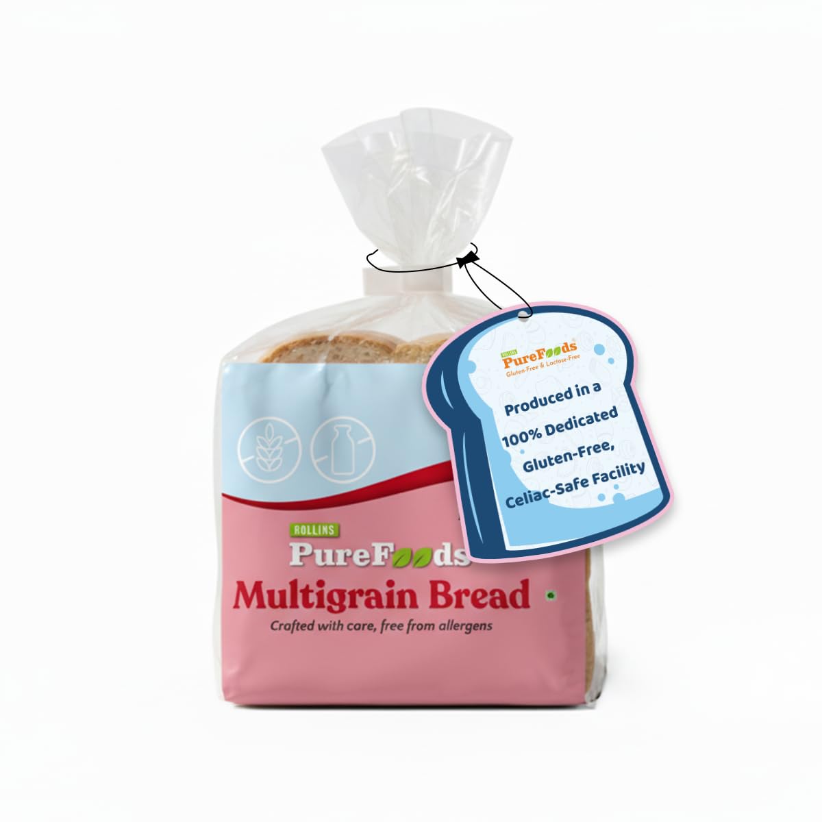 PureFoods Multigrain Bread Gluten-Free & Lactose-Free, 250g | Light & Nutritious-image-45