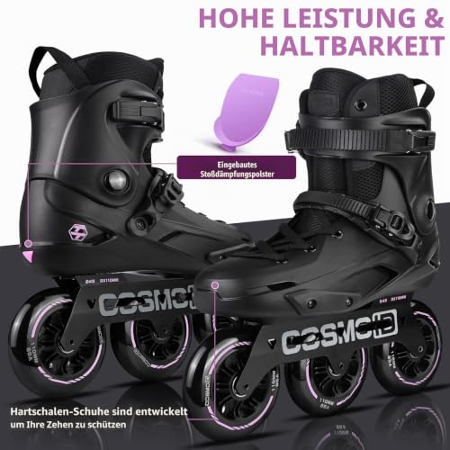 COSMOID TT3 Roller Skate Blades Erwachsene Männlich Weiblich, Professionelle Inline Skates für Frauen Männer,Größe 38-46,Professionelle Fitness Roller Skates Blades für Unisex